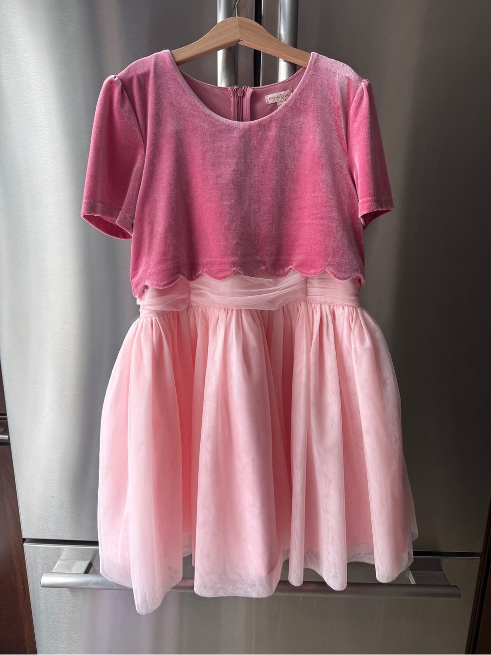 Ivy City Pink Velvet & Tulle Girls' Party Dress Sugar Plum Christmas 9 10 11 12
